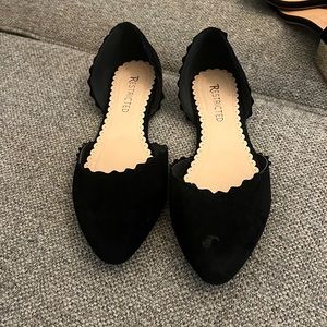 7.5 Suede Black Flats